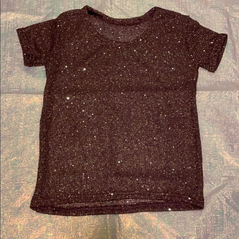 Sparkly Sequin Mesh Blouse